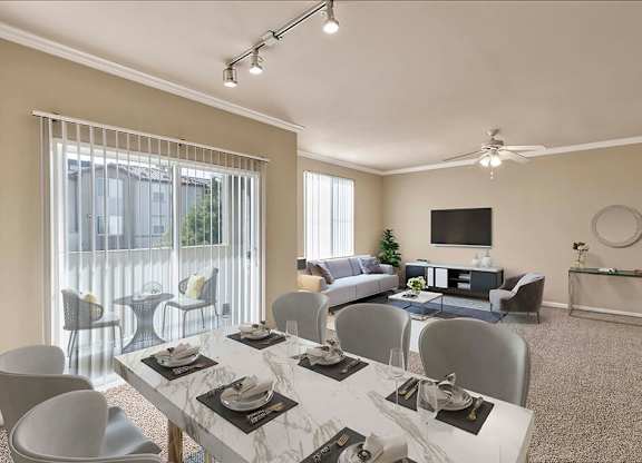 Dining area at Landara Apartments in Ontario CA