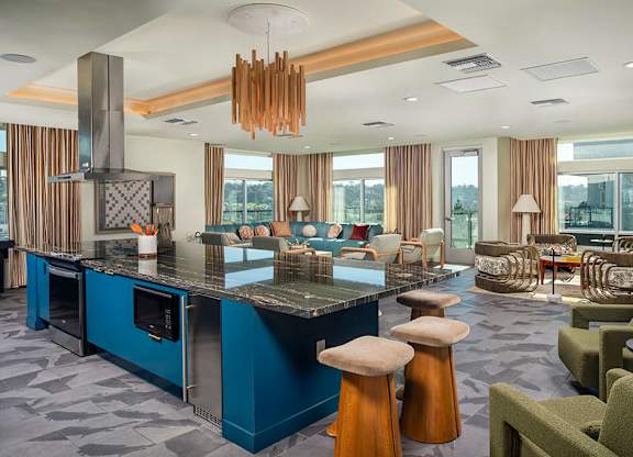 Summit lounge clubhouse at Rivair Apartment Homes in San Diego CA