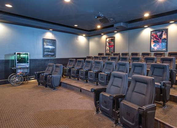 Theatre room at Madison at Town Center Apartments in Santa Clarita CA