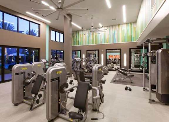 Gym space at Terrena Apartments in Northridge, CA