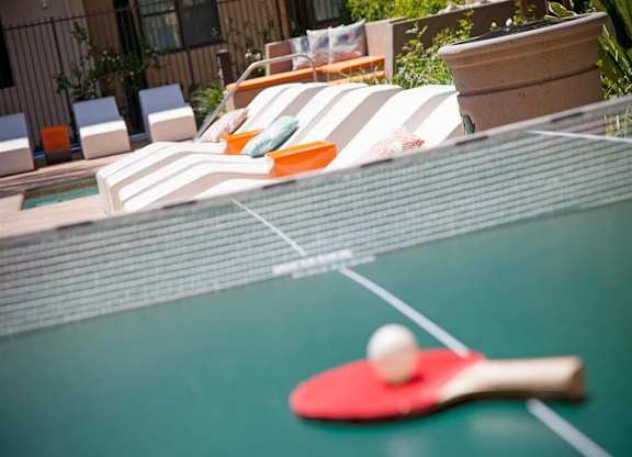 Outdoor games at Terrena Apartments in Northridge, CA