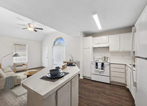 Townhome kitchen at Tidwell Estates in Houston TX