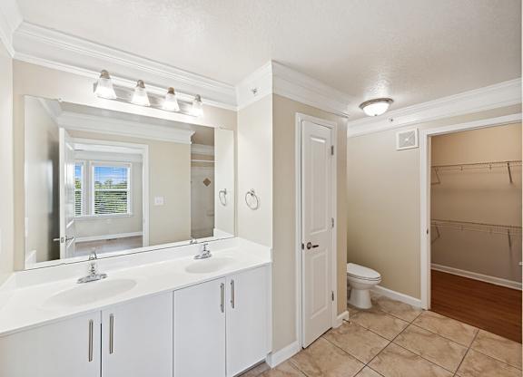 Bathroom with sinks at Westerchester at the Pavillions in Waldorf MD
