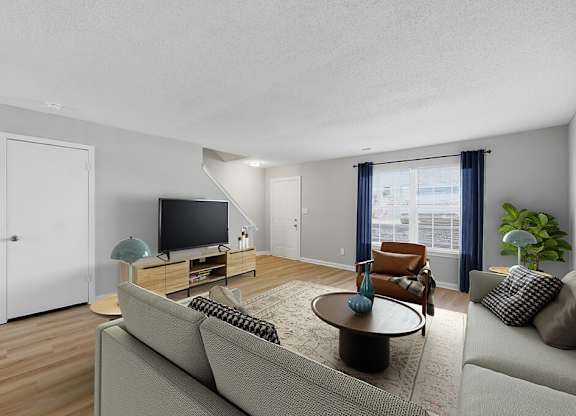 Townhome living room at Greens of Pine Glen in Durham NC