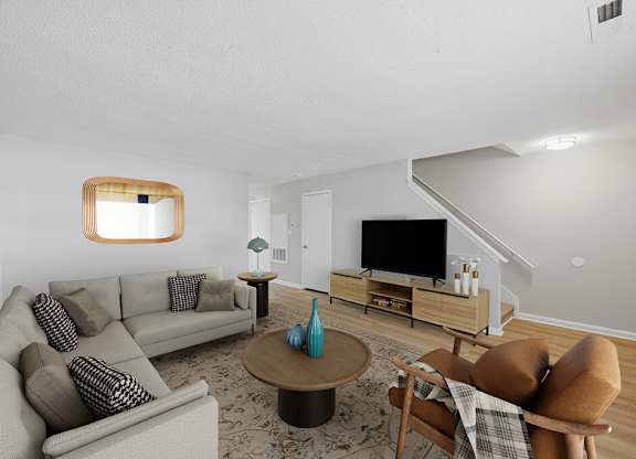 Living area at Greens of Pine Glen in Durham NC