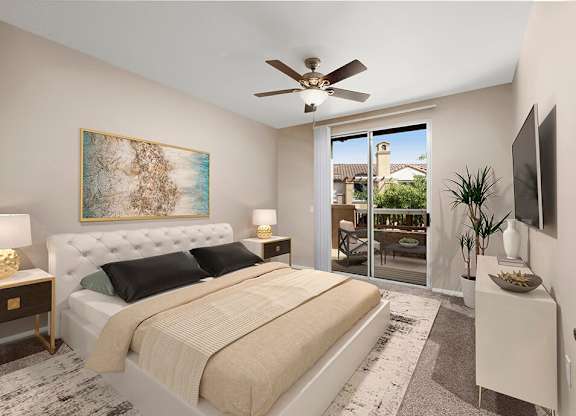 Bedroom at Campana Crown Valley Apartments in Mission Viejo CA