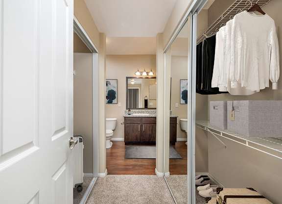 Large closet at Campana Crown Valley Apartments in Mission Viejo CA