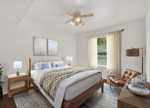 Bedroom at Dayton Park Apartments in Dayton TX