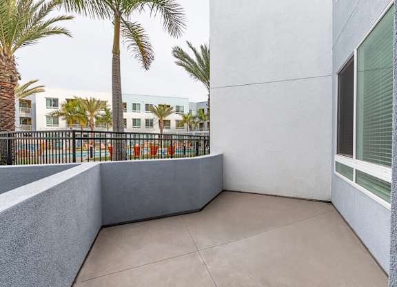 Apartment balcony at Bevel Apartments in San Diego CA