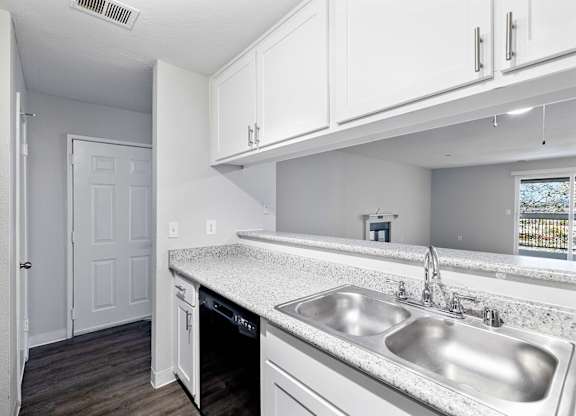 Kitchen countertops at Hilltop Commons Apartments in San Pablo CA