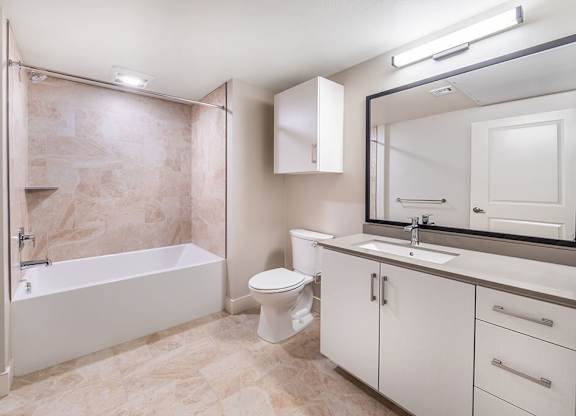 Vacant Metallic Rose Design Package at Bowen Apartments in San Diego CA