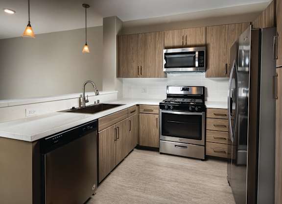Kitchen at Madison at Town Center Apartments in Santa Clarita CA