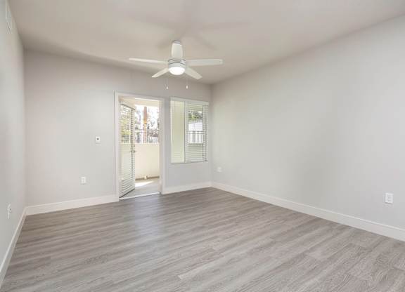 Vacant Slate Design Package Living Room at The Seaton Apartments in San Diego CA