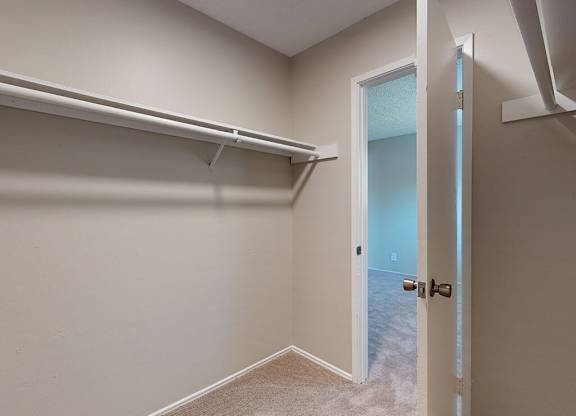 Vacant Two Bedroom Walk in Closet Interior at Park Villas Apartments in National City