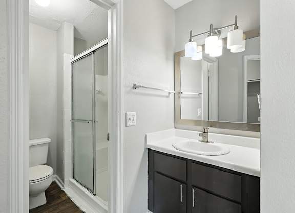 Vacant unit bathroom at Newport Apartment Homes in Nashville TN