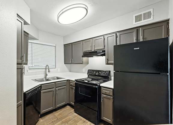 Vacant unit kitchen at Newport Apartment Homes in Nashville TN