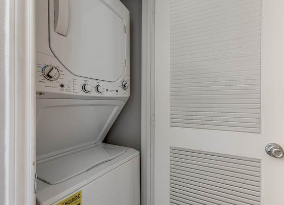 In unit washer and dryer at Mission James Place Apartments in Austin TX