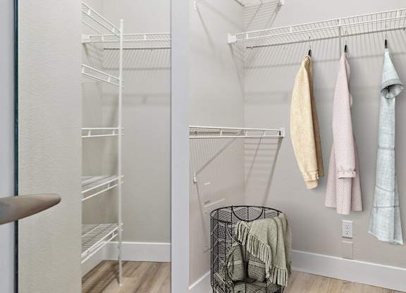 Large closet at Marquessa Villas Apartmetns and Townhomes in Corona CA 