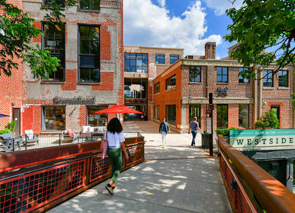 Westside retail bridge near The Edley Apartments in Atlanta GA