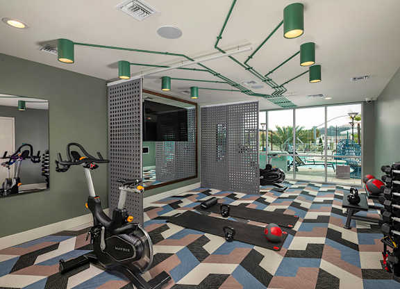 Yoga studio at Rivair Apartment Homes in San Diego CA