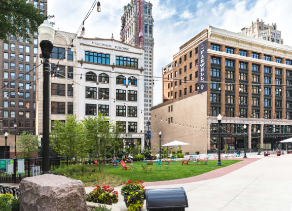 Capitol Park Exterior at 28Grand, Michigan, 48226