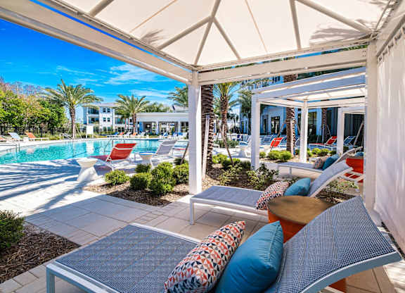 the pool area at the resort at longboat key club at Altis Twin Lakes Apartments, Florida, 34744