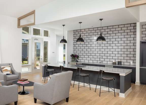 Club Room with Entertainment Style Kitchen at Fairview Springs in Covington, GA, 30016