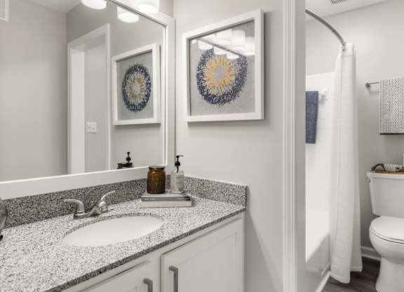 White Bathroom at The Brookwood, Homewood, Alabama