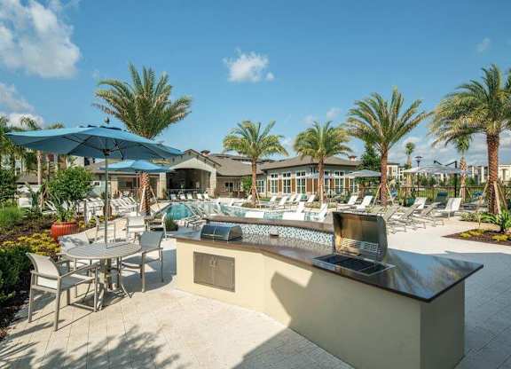 Outdoor kitchen and grills