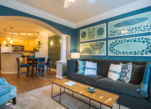 Living Room Come Dining Area at Oberlin Court, Raleigh, NC, 27605