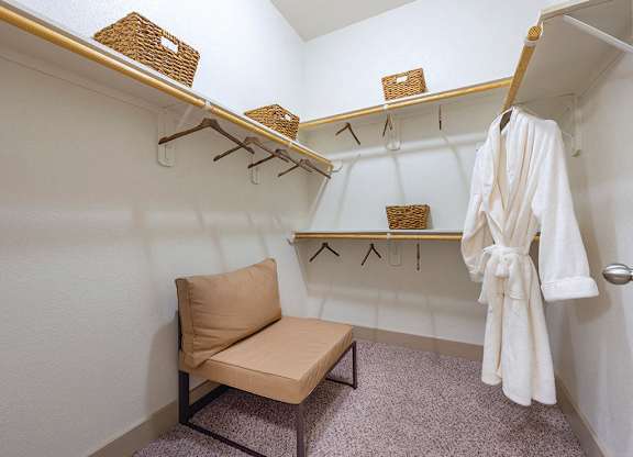 Walk-in closet at Block 334 Apartments