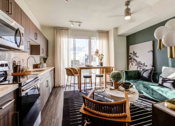 Living And Kitchen at Circa Central Avenue, Phoenix, 85004