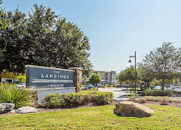 Monument Sign at The Landings at Brooks City-Base, San Antonio, TX