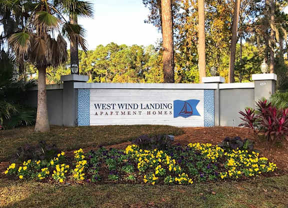 Property sign at West Wind Landing, Savannah, GA