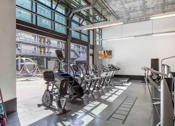 Fitness center cardio equipment at Idea1 Apartments in in San Diego CA