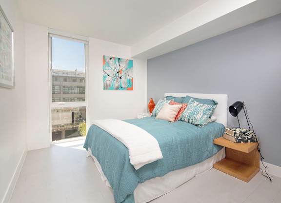 Modern finish bedroom at Idea1 Apartments in in San Diego CA