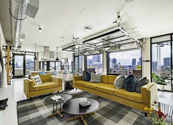Social lounge seating at Idea1 Apartments in in San Diego CA