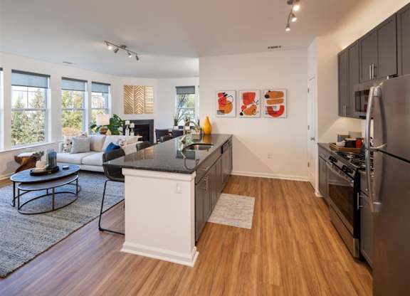 Fitted Kitchen With Island Dining at Riverwalk, Pennsylvania