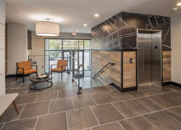 Elevator Lobby at Riverwalk, Conshohocken, Pennsylvania