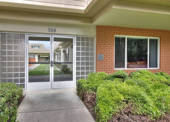 entrance doors at St. Croix, Mountain View, CA