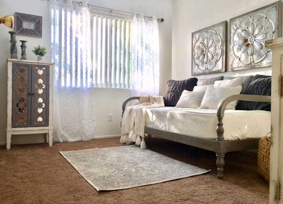 Spacious second bedroom at The Oaks Apartments, Upland, California