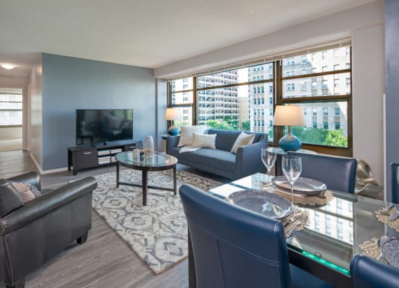 Modern Living Room at Twin Towers, Chicago, 60615