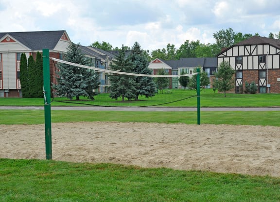 Sand Volleyball Court at Charter Oaks Apartments, Davison, 48423