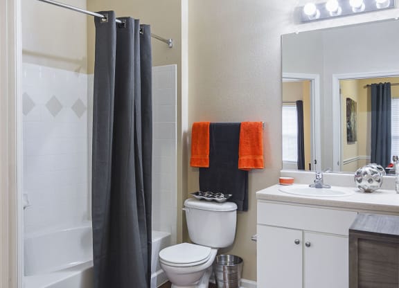 Model Bathroom at Ultris Courthouse Square Apartments in Stafford, Virginia, VA