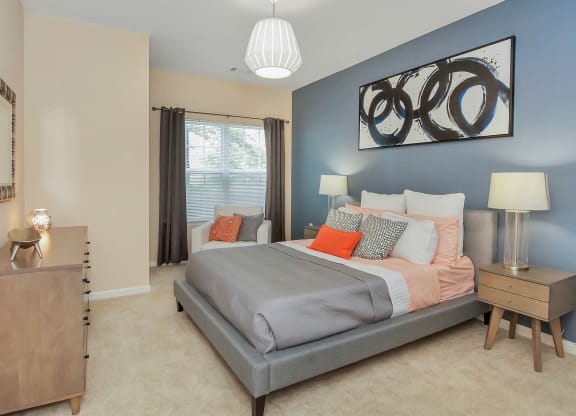 Model Bedroom at Ultris Courthouse Square Apartment Homes in Stafford, Virginia, VA