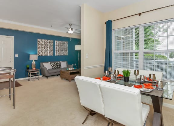 Model Dining Area at Ultris Courthouse Square Apartment Homes in Stafford, Virginia, VA
