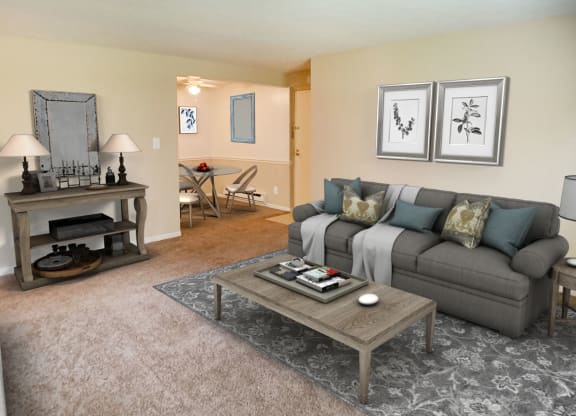 Living Dining Room at Crown Station Apartments, Amelia, OH