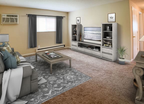 Spacious Living Room at Crown Station Apartments, Amelia, OH, 45102