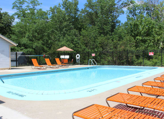 Pool With Sundeck at Woodhills Apartments, West Carrollton, Ohio