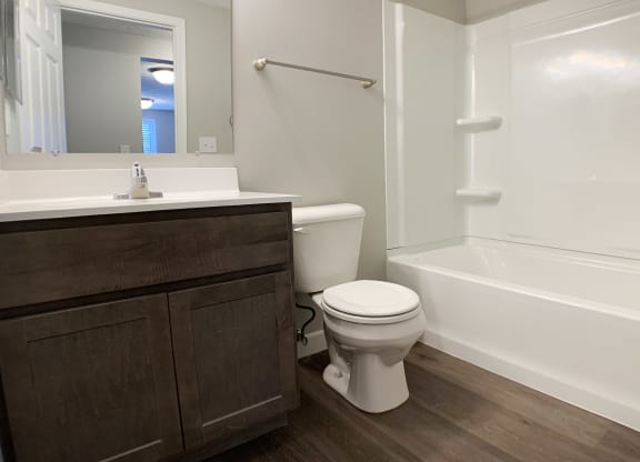 Bathtub at Woodhills Apartments, West Carrollton, OH, 45449
